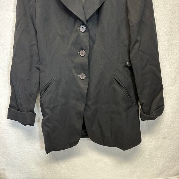 Vintage Philippe adec Paris Black Long Sleeve Button Blazer Size 38 - Picture 3 of 16
